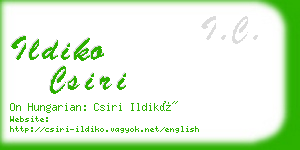 ildiko csiri business card